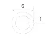 Tubo rame 6x1mm