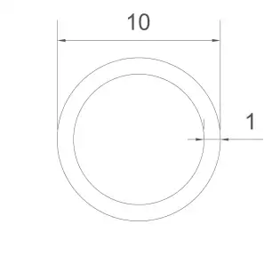 Copper tube 10x1mm